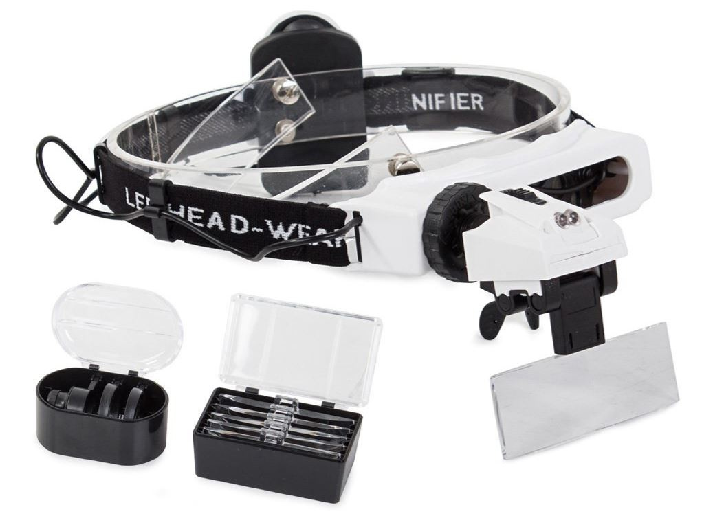 OKULARY LUPA CZOŁÓWKA Z LATARKĄ FUNKCJONALNA